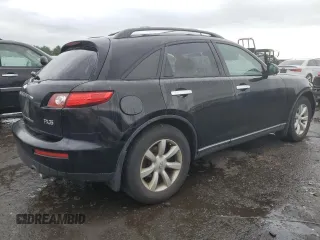 2005 Infiniti FX z VIN JNRAS08W05X217666, wystawiony jako Copart lot #37808544 z przebiegiem 172 472 mil mil oraz Szkoda całkowita • Salvage title. Historia ofert i sprzedaży dostępna na DreamBid. Obrazek 3.