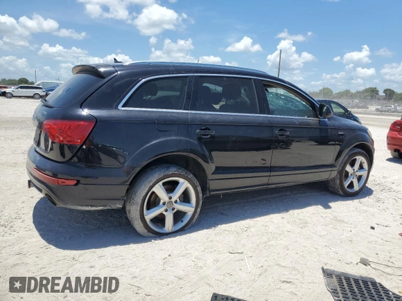 2011 Audi Q7 S line with VIN WA1DGAFE3BD006595, listed as a Copart auction lot 61010615 with 184,175 mi miles and Salvage title. Bid and sale history available at DreamBid. Image 3.