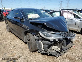 2015 Chrysler 200 C with VIN 1C3CCCEG6FN540240, listed as a Copart auction lot 57200622 with 0 mi miles and Salvage Title. Bid and sale history available at carsss.com. Image 1.