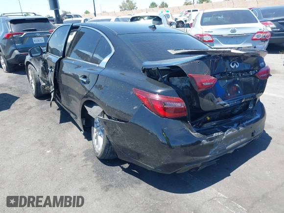 2021 Infiniti Q50 Luxe with VIN JN1EV7BP2MM707502, listed as a IAAI auction lot 42315854 with Not provided miles and . Bid and sale history available at DreamBid. Image 3.