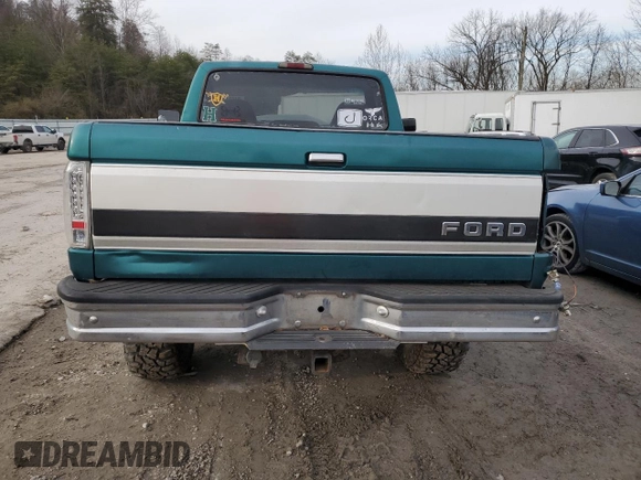 1996 Ford F-150 with VIN 1FTEF14N6TNA12743, listed as a Copart auction lot 84621234 with 169,102 mi miles and Salvage title. Bid and sale history available at DreamBid. Image 6.