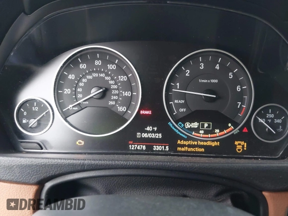 2016 BMW 3 Series 328i xDrive with VIN WBA8E3G57GNT80830, listed as a IAAI auction lot 42408628 with 127,476 mi miles and . Bid and sale history available at DreamBid. Image 16.