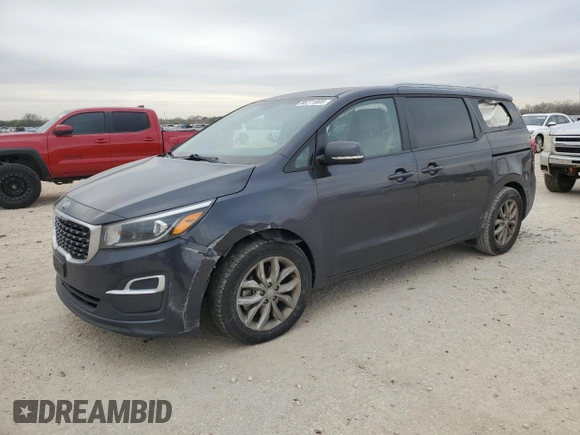 2021 Kia Sedona EX with VIN KNDMB5C19M6661901, listed as a Copart auction lot 88771905 with 93,987 mi miles and Salvage Title. Bid and sale history available at carsss.com. Image 1.