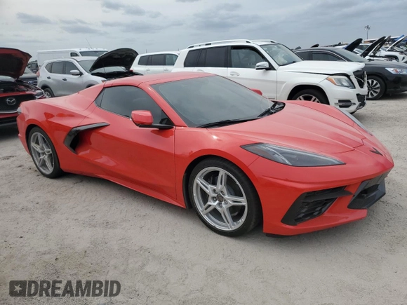 2023 Chevrolet Corvette 2LT with VIN 1G1YB3D48P5107976, listed as a Copart auction lot 75653154 with 0 mi miles and Salvage Title. Bid and sale history available at carsss.com. Image 4.