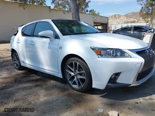 2015 Lexus CT 200h Hybrid with VIN JTHKD5BH1F2223320, listed as a IAAI auction lot 42087493 with 132,577 mi miles. Bid and sale history available at carsss.com. Image 1.