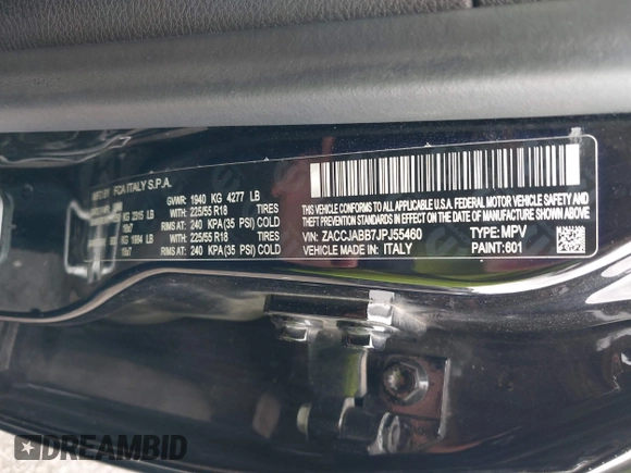 2018 Jeep Renegade Latitude с VIN ZACCJABB7JPJ55460, выставлен на аукционе IAAI как лот 42263722 с пробегом 171 418 миль миль и . История ставок и продаж доступна на DreamBid. Изображение 9.