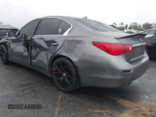 2014 Infiniti Q50 with VIN JN1BV7AP5EM688434, listed as a IAAI auction lot 41548512 with 110,846 mi miles. Bid and sale history available at carsss.com. Image 3.