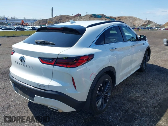 2024 Infiniti QX55 Luxe with VIN 3PCAJ5JRXRF102366, listed as a IAAI auction lot 41923411 with 12,232 mi miles and . Bid and sale history available at DreamBid. Image 4.