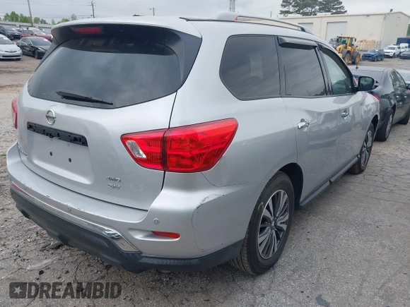 2017 Nissan Pathfinder SV with VIN 5N1DR2MM9HC648975, listed as a IAAI auction lot 42042921 with 125,057 mi miles. Bid and sale history available at carsss.com. Image 4.