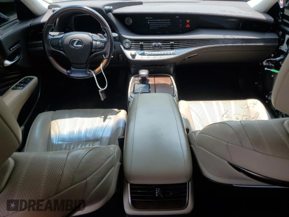 2019 Lexus LS 500 with VIN JTHC51FF0K5006854, listed as a Copart auction lot 59054025 with 59,267 mi miles and Salvage title. Bid and sale history available at DreamBid. Image 8.