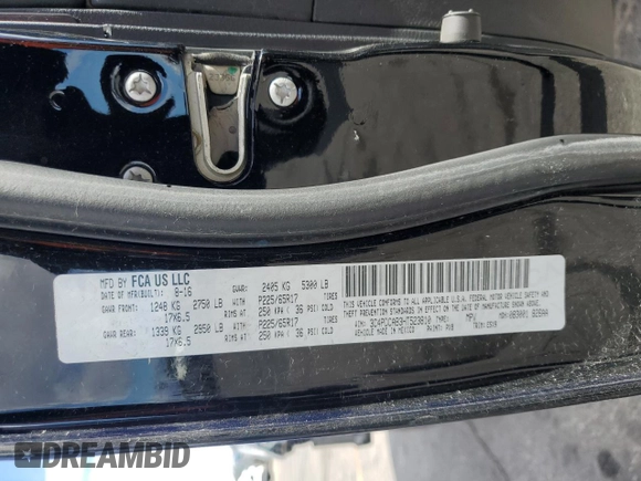 2017 Dodge Journey SE with VIN 3C4PDCAB3HT523810, listed as a Copart auction lot 48036165 with 119,333 mi miles and Salvage Title. Bid and sale history available at DreamBid. Image 13.