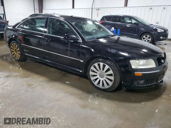 2004 Audi A8 with VIN WAUML44E04N024293, listed as a Copart auction lot 60246125 with 161,278 mi miles and Salvage title. Bid and sale history available at DreamBid. Image 4.