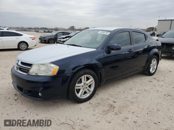 2013 Dodge Avenger SXT with VIN 1C3CDZCB5DN684057, listed as a Copart auction lot 44350765 with 194,667 mi miles and Salvage Title. Bid and sale history available at carsss.com. Image 1.