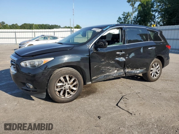 2013 Infiniti JX35 with VIN 5N1AL0MM9DC313959, listed as a Copart auction lot 64999564 with 183,465 mi miles and Salvage Title. Bid and sale history available at carsss.com. Image 1.