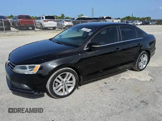 2015 Volkswagen Jetta SEL z VIN 3VWL17AJ7FM259016, wystawiony jako Copart lot #60086445 z przebiegiem 117 872 mil mil oraz Czysty tytuł • Clean title. Historia ofert i sprzedaży dostępna na DreamBid. Obrazek 1.