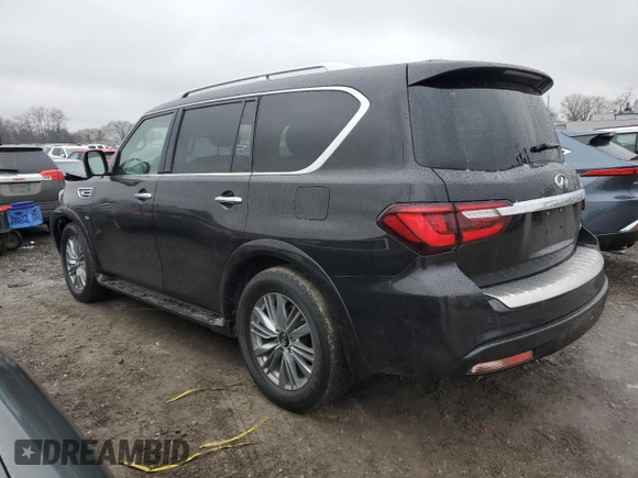 2019 Infiniti QX80 LUXE with VIN JN8AZ2NE0K9229405, listed as a Copart auction lot 78054433 with 65,108 mi miles. Bid and sale history available at carsss.com. Image 2.