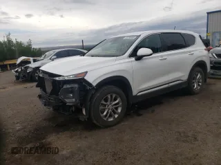 2019 Hyundai Santa Fe SE with VIN 5NMS23AD4KH130355, listed as a Copart auction lot 58798985 with 59,822 mi miles and Salvage title. Bid and sale history available at DreamBid. Image 1.