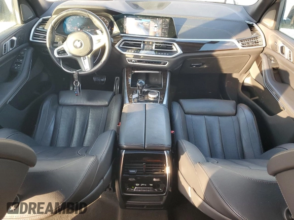 2021 BMW X5 M50i with VIN 5UXJU4C03M9E80842, listed as a Copart auction lot 42736845 with 75,390 mi miles and Salvage Title. Bid and sale history available at carsss.com. Image 8.