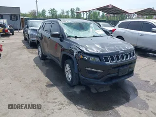 2018 Jeep Compass Sport with VIN 3C4NJDAB3JT245518, listed as a IAAI auction lot 42094119 with 96,915 mi miles and . Bid and sale history available at DreamBid. Image 1.