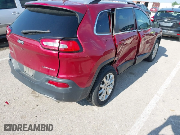 2016 Jeep Cherokee Limited with VIN 1C4PJMDS9GW188443, listed as a IAAI auction lot 42224592 with 173,581 mi miles and . Bid and sale history available at DreamBid. Image 4.