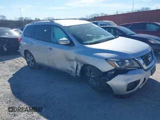 2017 Nissan Pathfinder S with VIN 5N1DR2MN0HC664992, listed as a IAAI auction lot 41629240 with 150,896 mi miles and . Bid and sale history available at DreamBid. Image 1.