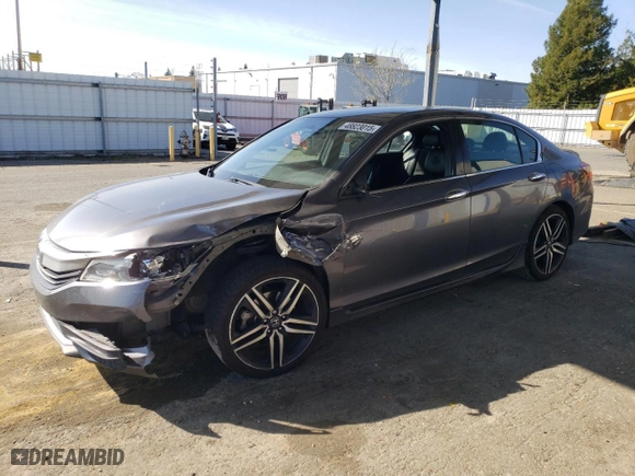 2016 Honda Accord Sedan Sport with VIN 1HGCR2F59GA239098, listed as a Copart auction lot 48823015 with 128,128 mi miles and Salvage Title. Bid and sale history available at carsss.com. Image 1.