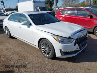 2019 Genesis G90 3.3T Premium with VIN KMHG34JA4KU053344, listed as a IAAI auction lot 41189899 with 15,663 mi miles. Bid and sale history available at carsss.com. Image 1.