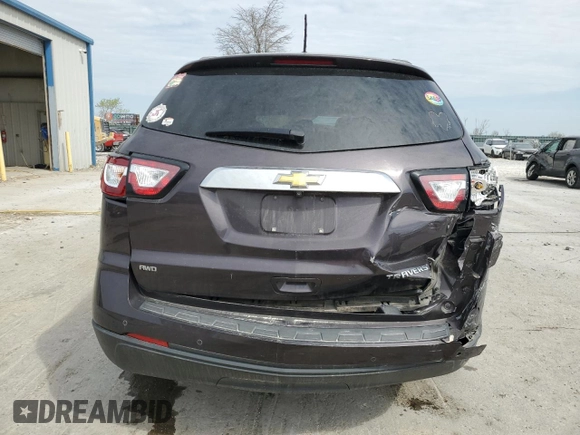 2015 Chevrolet Traverse LT with VIN 1GNKVGKDXFJ365993, listed as a Copart auction lot 51039925 with 172,386 mi miles and Salvage Title. Bid and sale history available at DreamBid. Image 6.