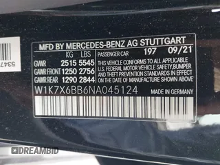 2022 Mercedes-Benz AMG GT 53 z VIN W1K7X6BB6NA045124, wystawiony jako IAAI lot #42637008 z przebiegiem Nie podano mil oraz . Historia ofert i sprzedaży dostępna na DreamBid. Obrazek 9.