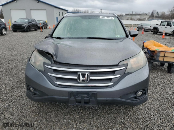 2012 Honda CR-V EX-L with VIN JHLRM4H79CC005949, listed as a Copart auction lot 49918865 with 156,800 mi miles and Salvage Title. Bid and sale history available at carsss.com. Image 5.