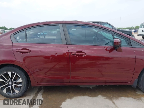 2015 Honda Civic EX with VIN 2HGFB2F8XFH562376, listed as a IAAI auction lot 41947465 with 73,040 mi miles and . Bid and sale history available at carsss.com. Image 13.