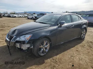 2009 Lexus IS 250 with VIN JTHBK262092089513, listed as a Copart auction lot 50037375 with 107,995 mi miles and Salvage Title. Bid and sale history available at carsss.com. Image 1.