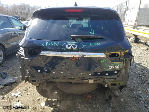 2018 Infiniti QX60 with VIN 5N1DL0MM7JC526322, listed as a Copart auction lot 46661795 with 66,835 mi miles and Salvage Title. Bid and sale history available at carsss.com. Image 6.