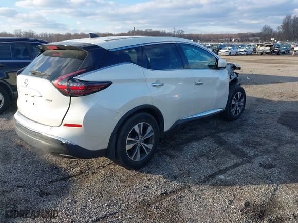 2022 Nissan Murano S with VIN 5N1AZ2ASXNC123862, listed as a IAAI auction lot 41009648 with 49,747 mi miles. Bid and sale history available at carsss.com. Image 4.