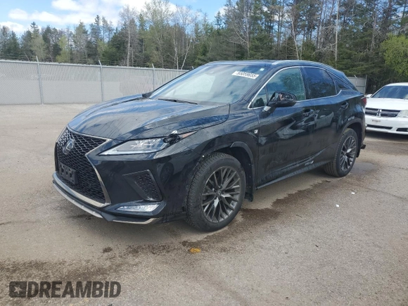 2021 Lexus RX 350 F Sport with VIN 2T2YZMDA8MC271852, listed as a Copart auction lot 55059655 with 93,217 mi miles and Clean title. Bid and sale history available at DreamBid. Image 1.