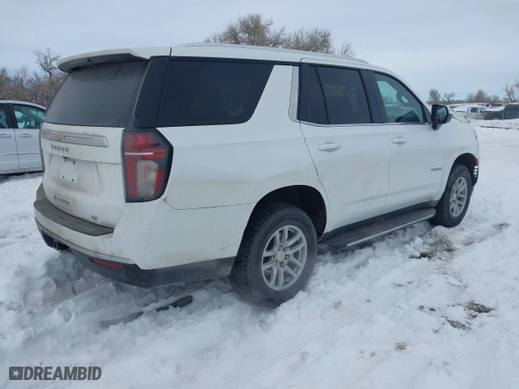 2023 Chevrolet Tahoe LT with VIN 1GNSKNKD8PR236585, listed as a IAAI auction lot 41529148 with 55,377 mi miles. Bid and sale history available at carsss.com. Image 4.