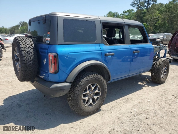 2024 Ford Bronco Badlands with VIN 1FMEE9BP5RLA31676, listed as a Copart auction lot 52140665 with 0 mi miles and Salvage Title. Bid and sale history available at carsss.com. Image 3.