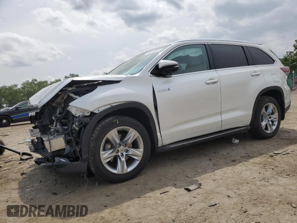 2014 Toyota Highlander Limited with VIN 5TDDCRFH7ES006618, listed as a Copart auction lot 59916665 with 56,290 mi miles and Salvage title. Bid and sale history available at DreamBid. Image 1.
