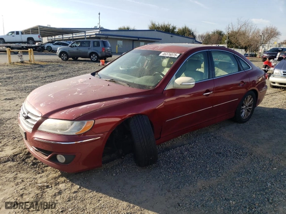 2011 Hyundai Azera Limited with VIN KMHFC4DF0BA530002, listed as a Copart auction lot 46376075 with 165,737 mi miles and Clean Title. Bid and sale history available at carsss.com. Image 1.