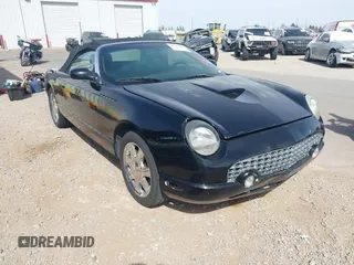 2002 Ford Thunderbird w/Hardtop Premium with VIN 1FAHP60A72Y129115, listed as a IAAI auction lot 41768100 with 54,393 mi miles. Bid and sale history available at carsss.com. Image 1.