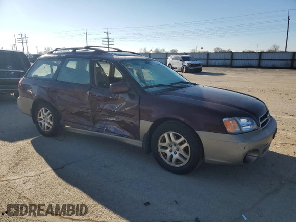 2000 Subaru Legacy Outback Limited with VIN 4S3BH6867Y6645556, listed as a Copart auction lot 89100895 with 205,592 mi miles and Salvage title. Bid and sale history available at DreamBid. Image 4.