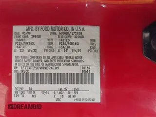 1998 Ford F-150 с VIN 1FTZX1728WNB94109, выставлен на аукционе IAAI как лот 42257440 с пробегом 189 181 миль миль и . История ставок и продаж доступна на DreamBid. Изображение 9.