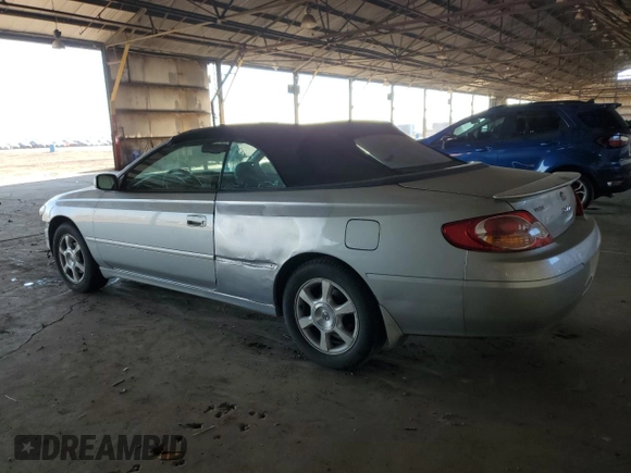 2002 Toyota Solara SE with VIN 2T1FF28PX2C580985, listed as a Copart auction lot 83092354 with 264,668 mi miles and Salvage Title. Bid and sale history available at DreamBid. Image 2.