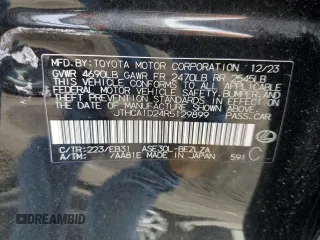 2024 Lexus IS 300 with VIN JTHCA1D24R5129899, listed as a Copart auction lot 58364115 with 23,360 mi miles and Salvage title. Bid and sale history available at DreamBid. Image 12.