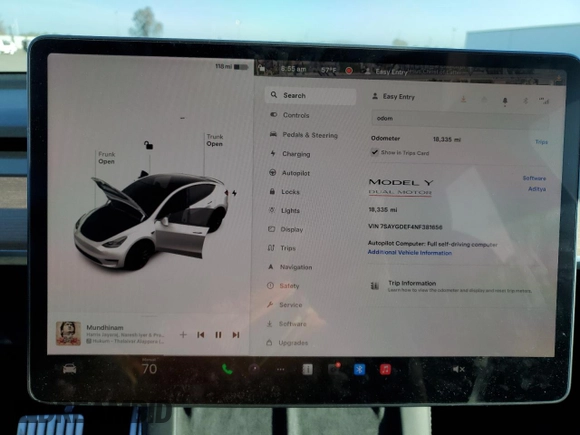 2022 Tesla Model Y Performance с VIN 7SAYGDEF4NF381656, выставлен на аукционе Copart как лот 48758954 с пробегом 18 335 миль миль и Списание • Salvage title. История ставок и продаж доступна на DreamBid. Изображение 9.
