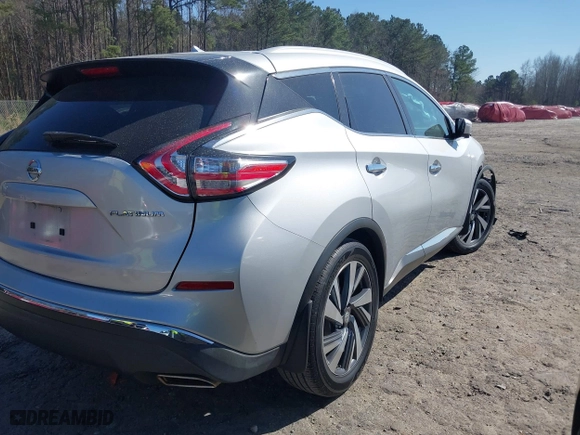 2015 Nissan Murano S with VIN 5N1AZ2MG5FN247230, listed as a IAAI auction lot 41783518 with 111,699 mi miles. Bid and sale history available at carsss.com. Image 4.
