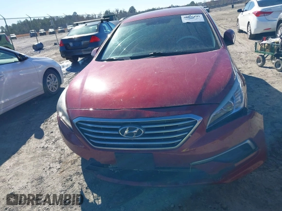 2016 Hyundai Sonata SE with VIN 5NPE24AF3GH419614, listed as a IAAI auction lot 38631601 with 109,157 mi miles and . Bid and sale history available at carsss.com. Image 6.