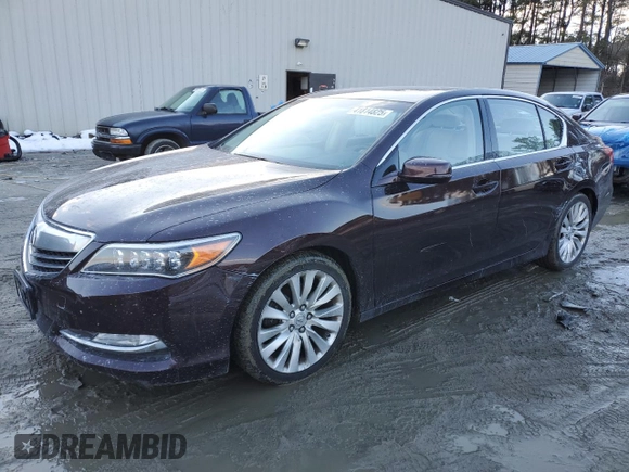 2015 Acura RLX Technology with VIN JH4KC1F5XFC001297, listed as a Copart auction lot 41814825 with 102,801 mi miles and Salvage title. Bid and sale history available at DreamBid. Image 1.