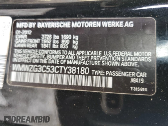 2012 MINI Clubman S z VIN WMWZG3C53CTY38180, wystawiony jako Copart lot #56789635 z przebiegiem 99 583 mil mil oraz Szkoda całkowita • Salvage title. Historia ofert i sprzedaży dostępna na DreamBid. Obrazek 12.