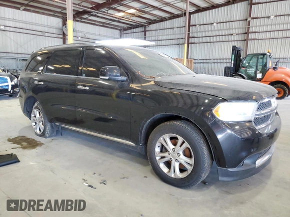 2013 Dodge Durango Crew with VIN 1C4RDHDG5DC617402, listed as a Copart auction lot 58056795 with 180,990 mi miles and Salvage title. Bid and sale history available at DreamBid. Image 4.